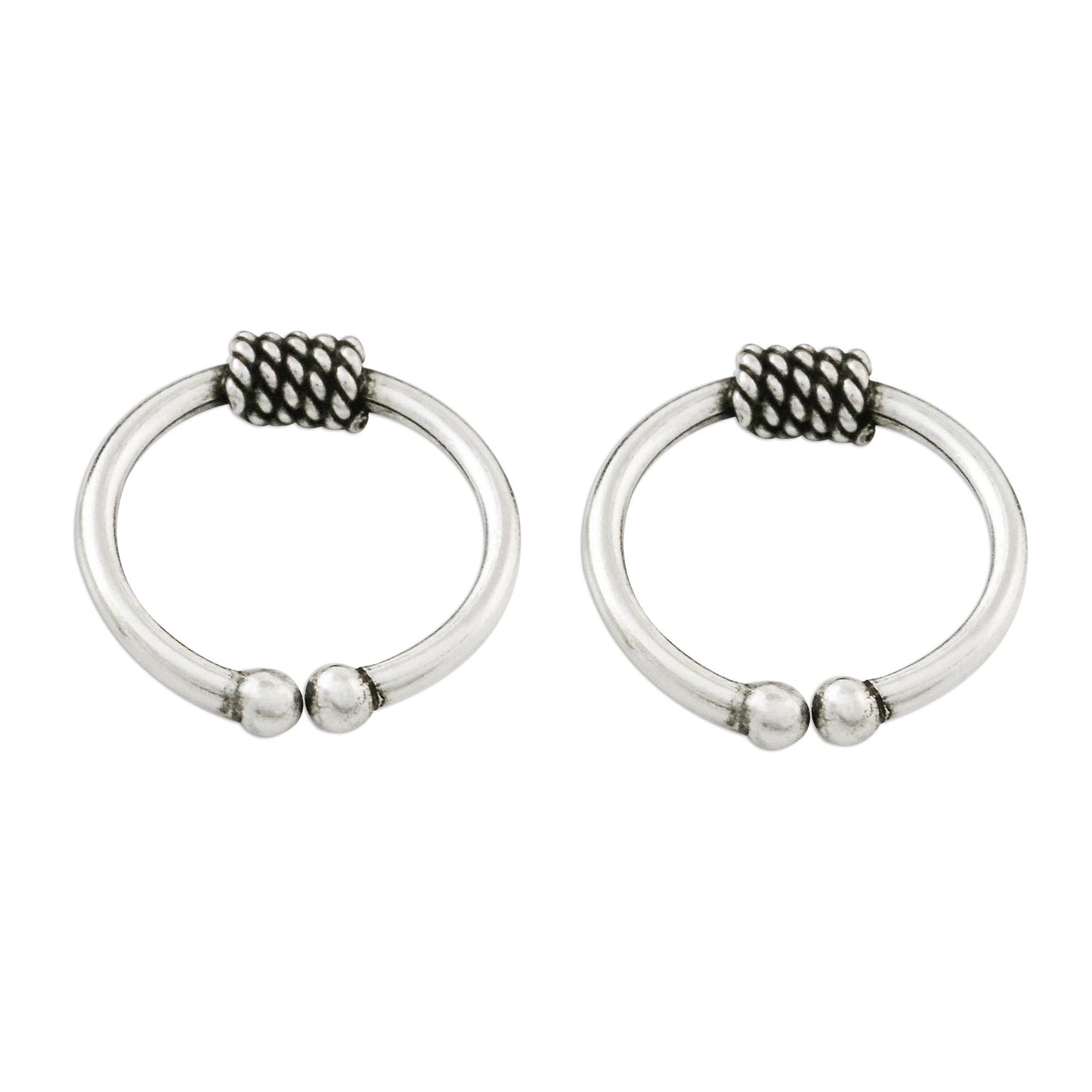 Sleek Braid Sterling Silver Ear Cuffs