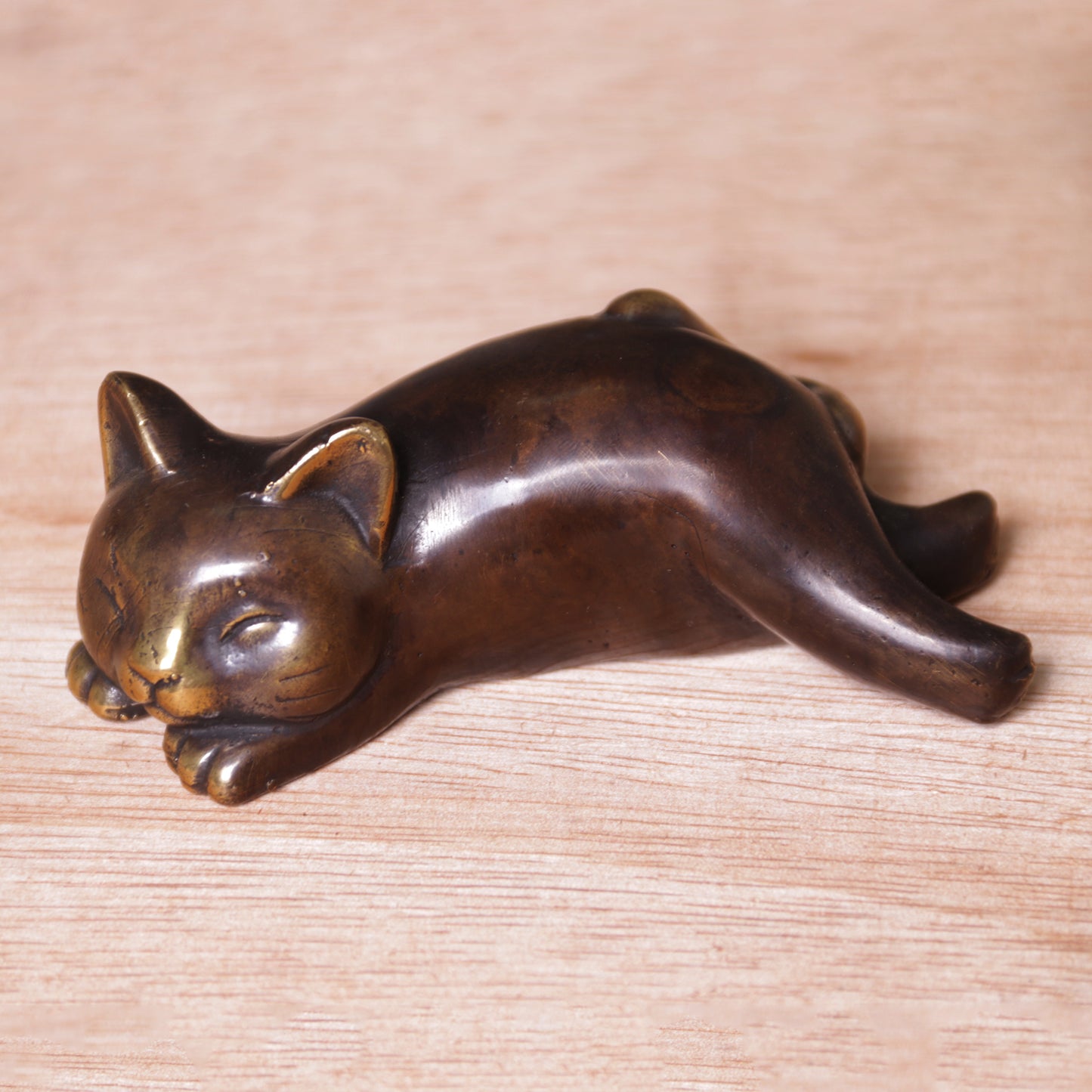 Let Sleeping Cats Lie Bronze Cat Sculpture