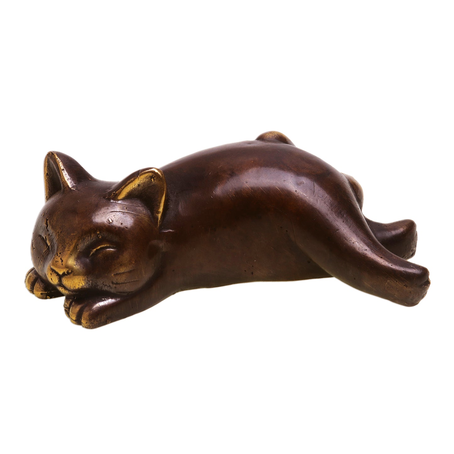 Let Sleeping Cats Lie Bronze Cat Sculpture