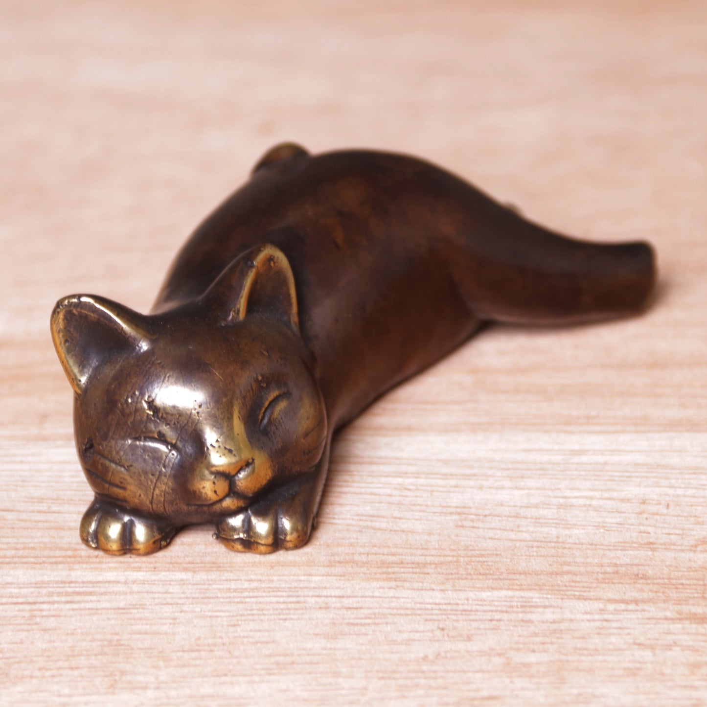 Let Sleeping Cats Lie Bronze Cat Sculpture