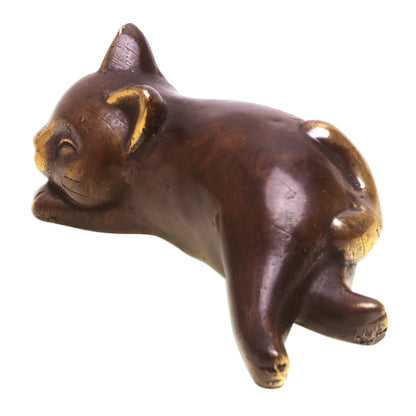 Let Sleeping Cats Lie Bronze Cat Sculpture