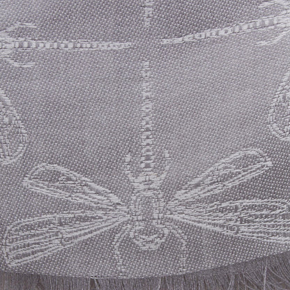 Dragonfly in Pearl Grey Baby Alpaca and Silk Blend Grey Dragonfly Reversible Scarf