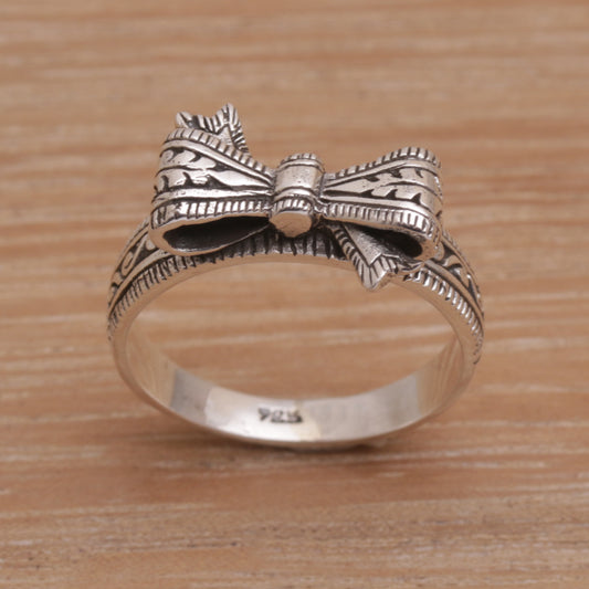 Celuk Bow Sterling Silver Cocktail Ring