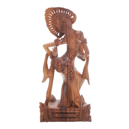 Janger Beauty Suar Wood Hand Carved Janger Dancer Sculpture