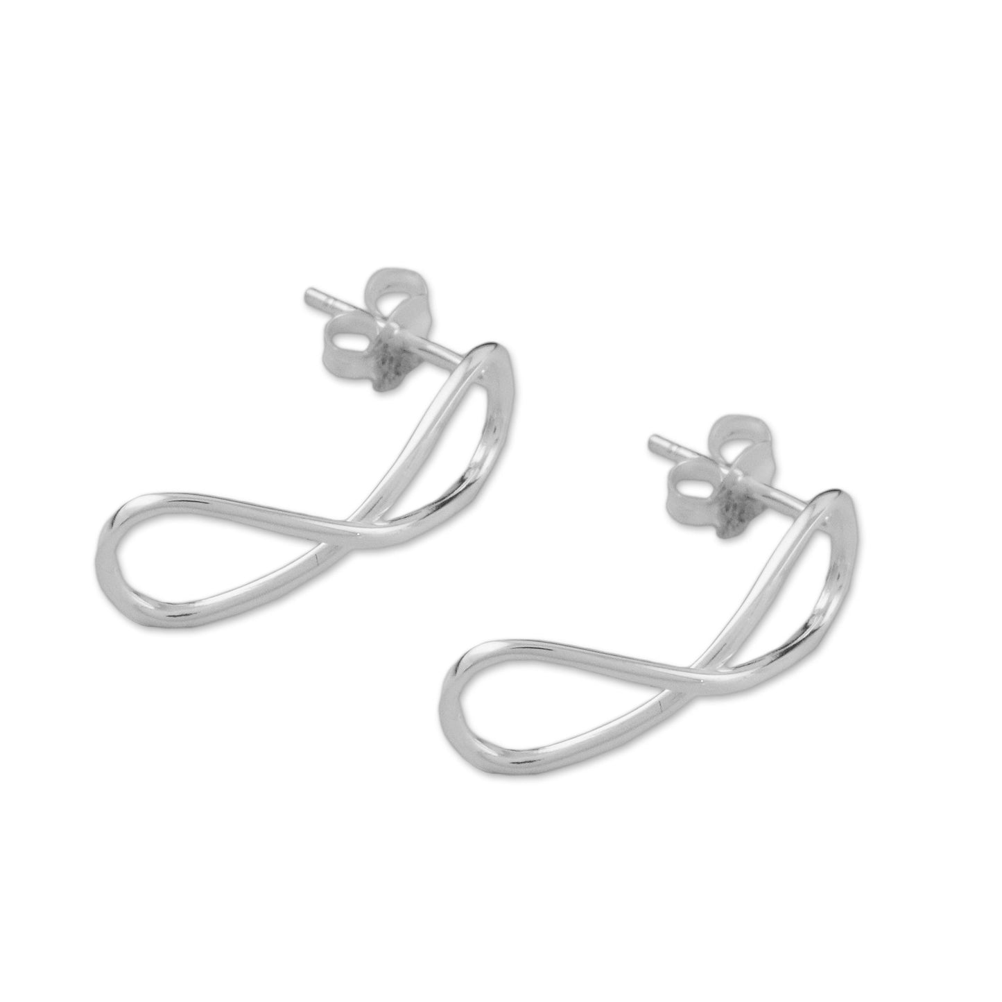 For All Time Sterling Silver Infinity Symbol Drop Earrings