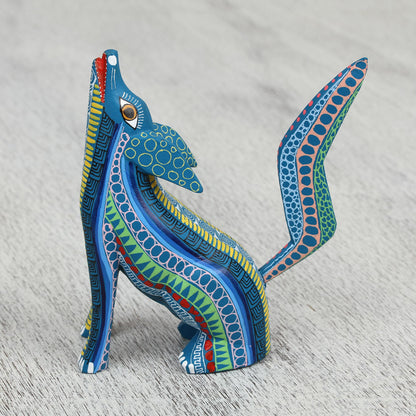 Coyote Charm Handcrafted Copal Wood Alebrije Coyote Figurine