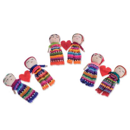 Love & Hope Worry Dolls with Hearts
