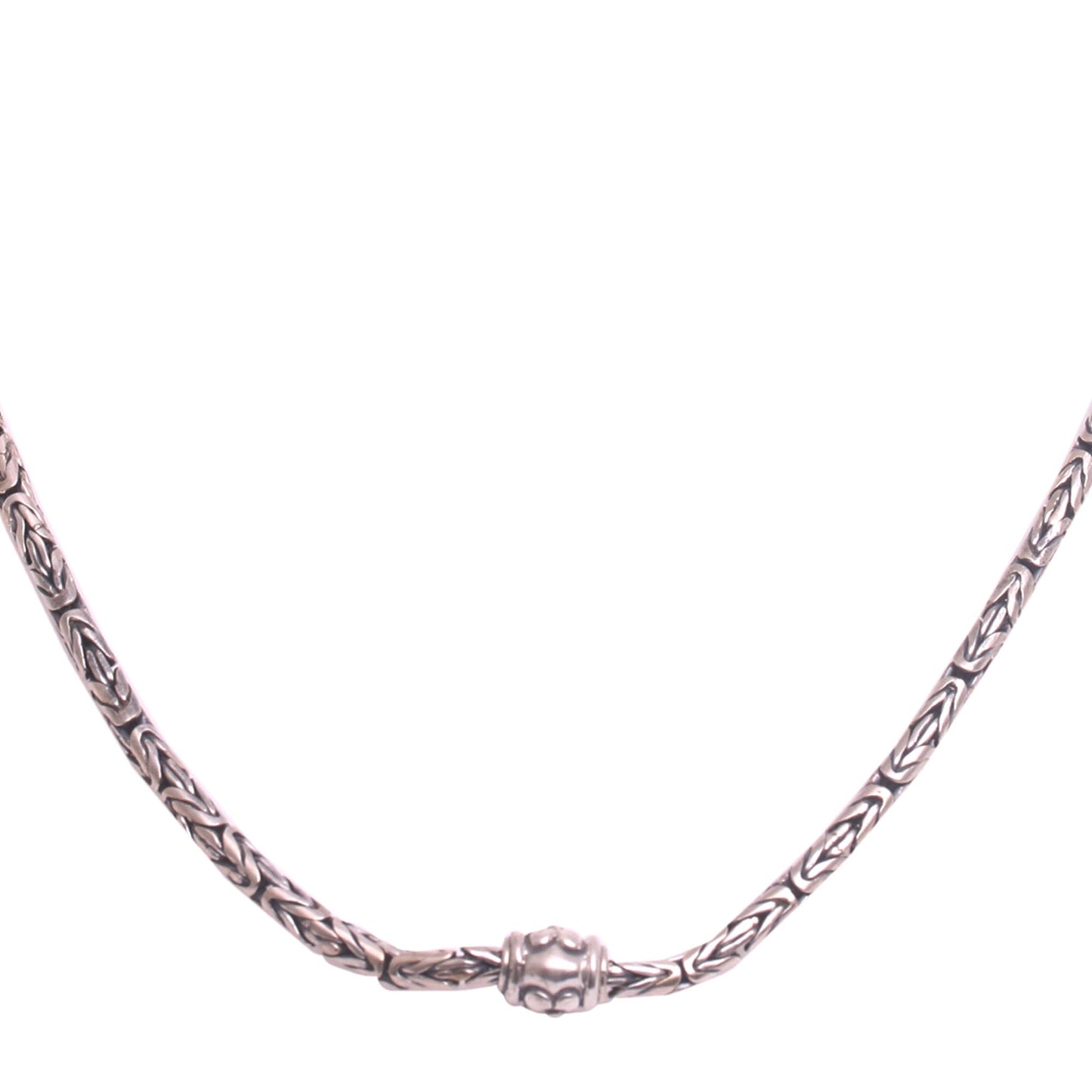 Floral Borobudur Silver Necklace