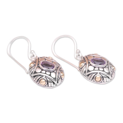 Jungle Diamonds Amethyst & 18K Gold Accented Sterling Silver Dangle Earrings