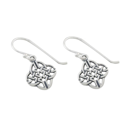 Celtic Style Celtic Knot Sterling Silver Dangle Earrings from Thailand