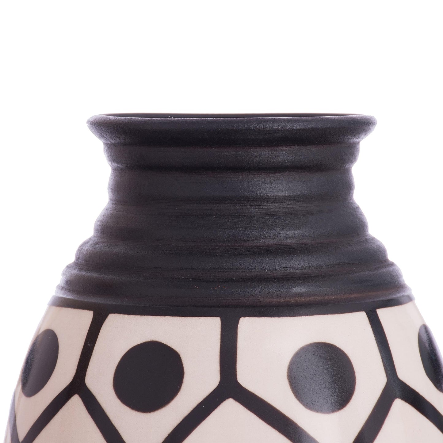 Chulucanas Geometry Geometric Chulucanas Ceramic Decorative Vase from Peru