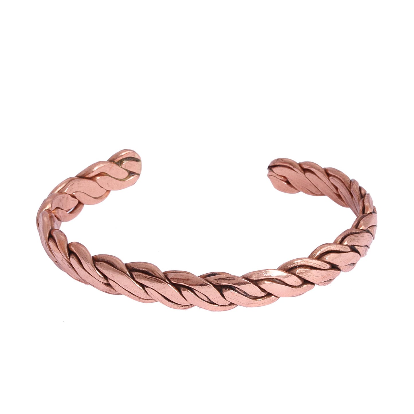 Brilliant Bond Handcrafted Braided Copper Cuff Bracelet from Mexico