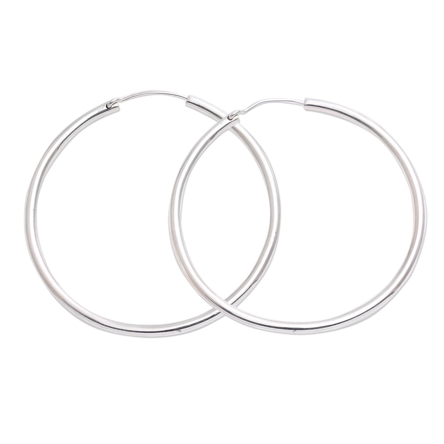 Simple Thoughts Sterling Silver Hoop Earrings