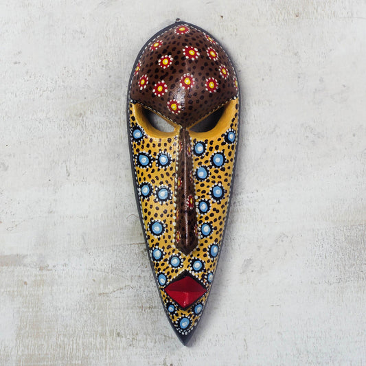 Color of Love Artisan Crafted Painted African Mask from Ghana