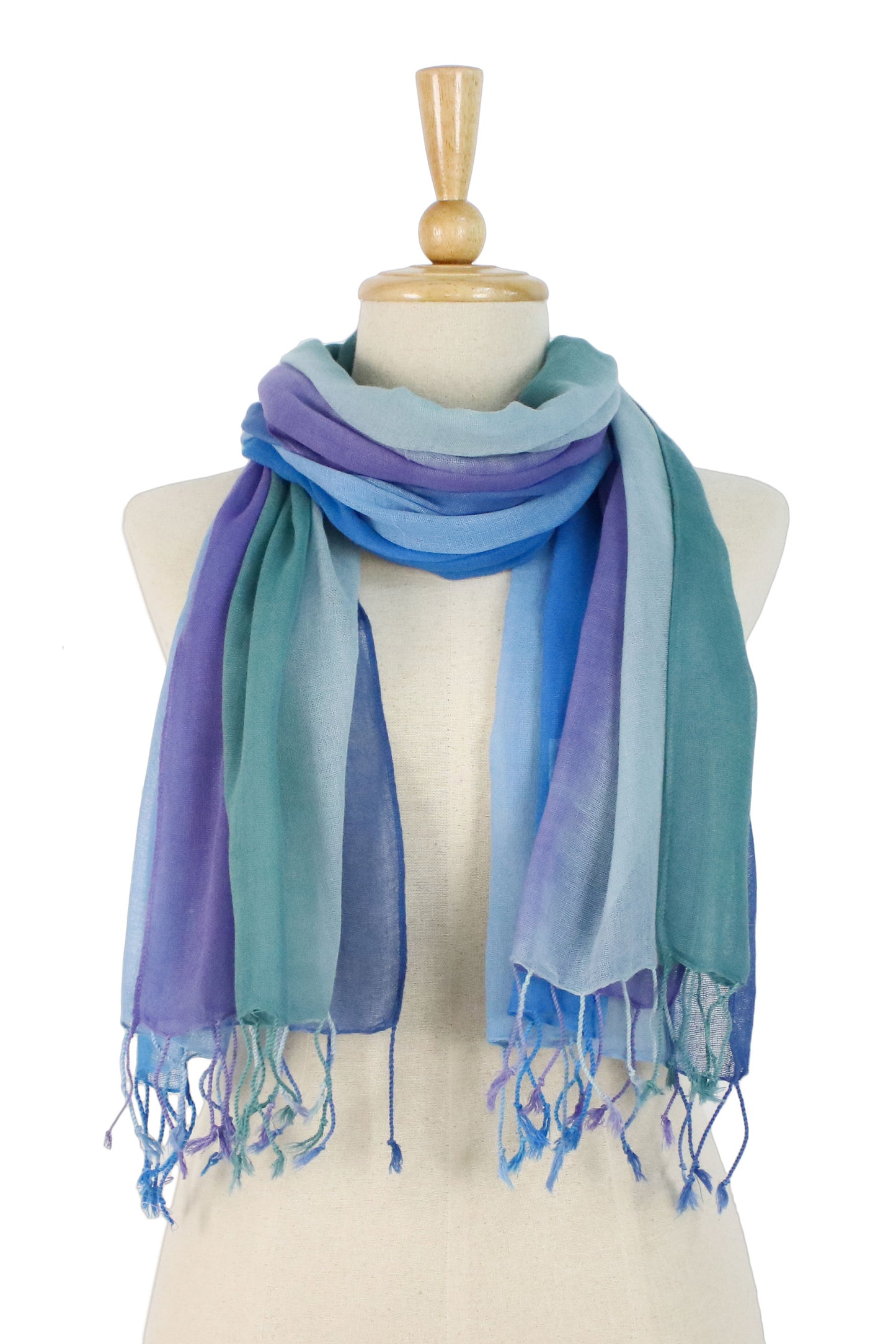 Summer Morning Blue & Purple Scarves