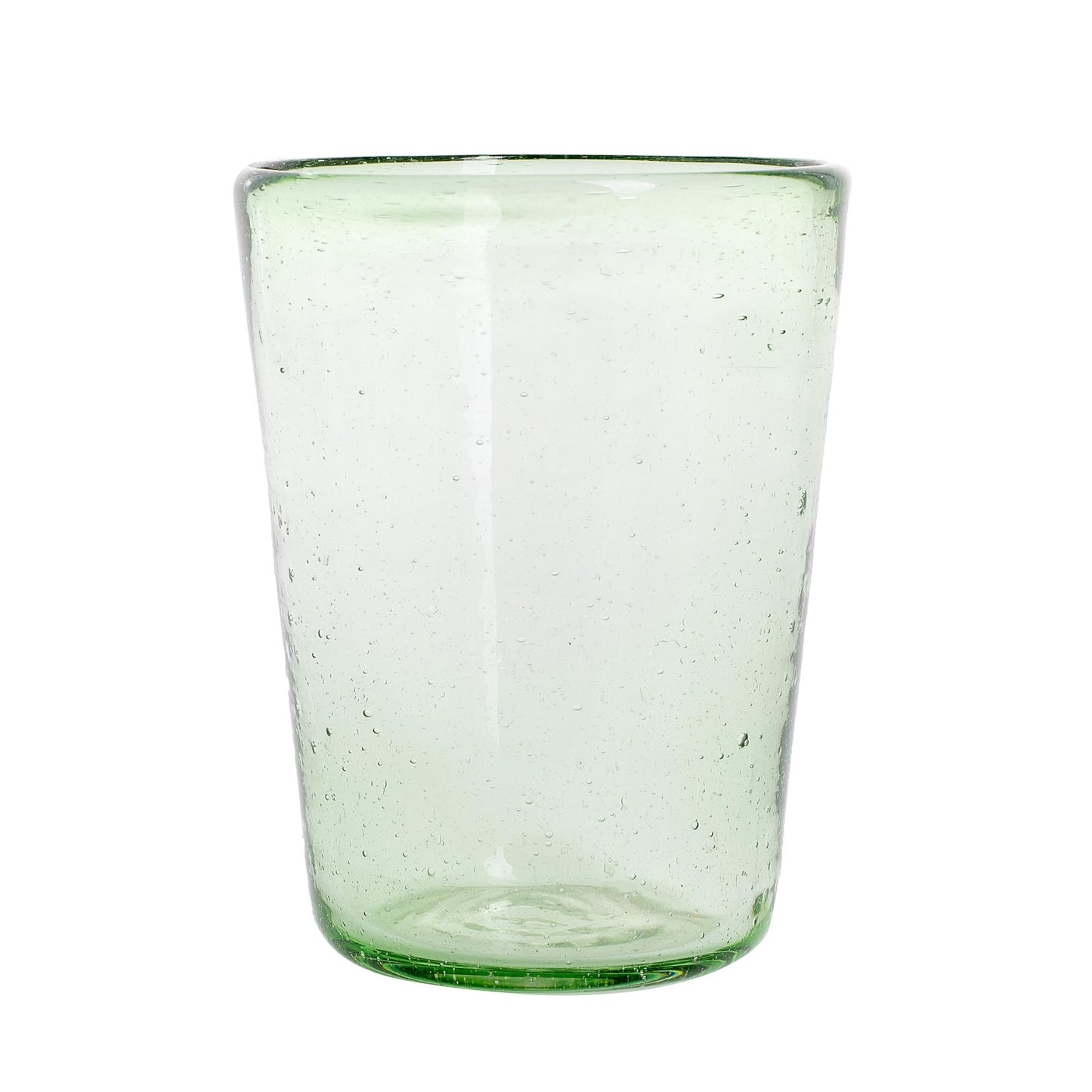 Glistening Meadow Handblown Recycled Glass Pale Green Juice Glasses (Set of 4)