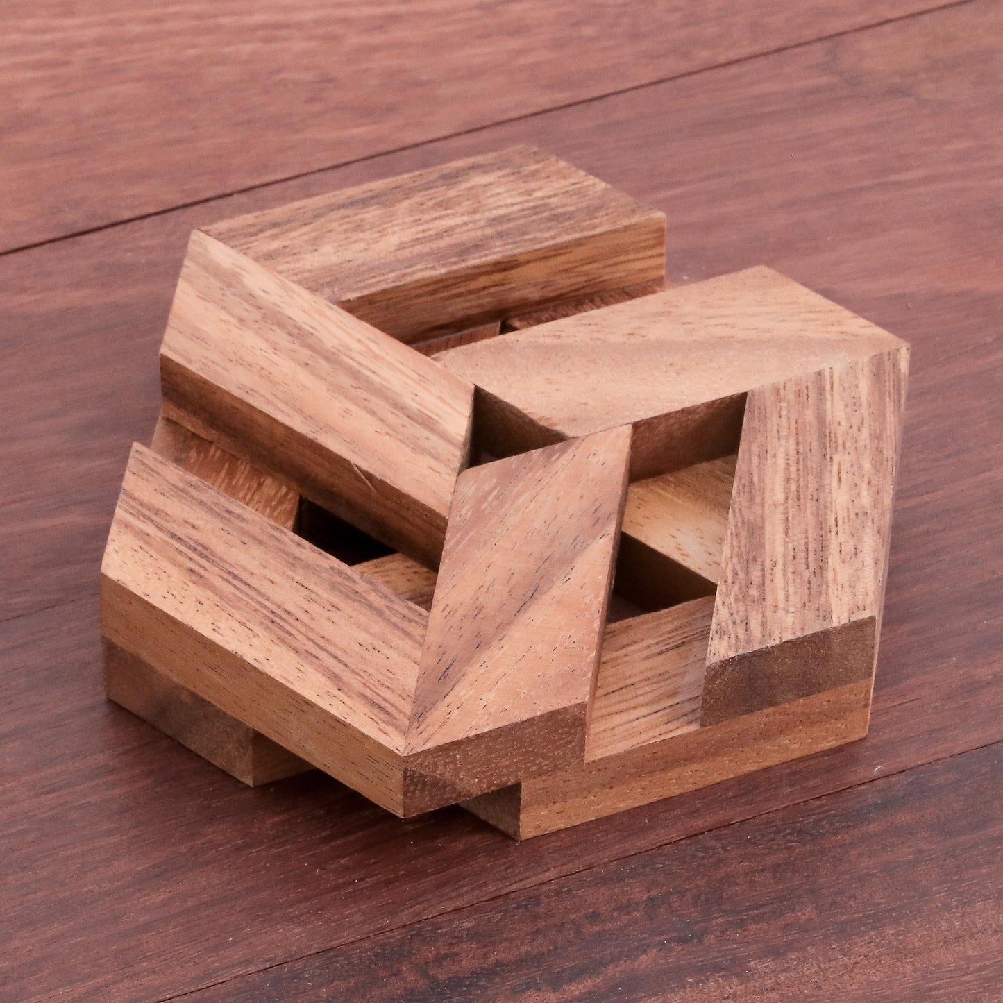 Elegant Hexagon Hexagonal Raintree Wood Puzzle from Thailand