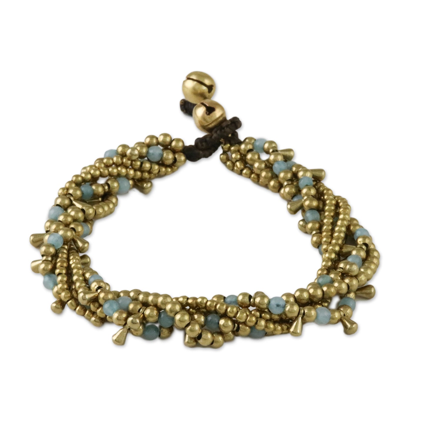 Happy Trip Quartz Beaded Torsade Bracelet from Thailand