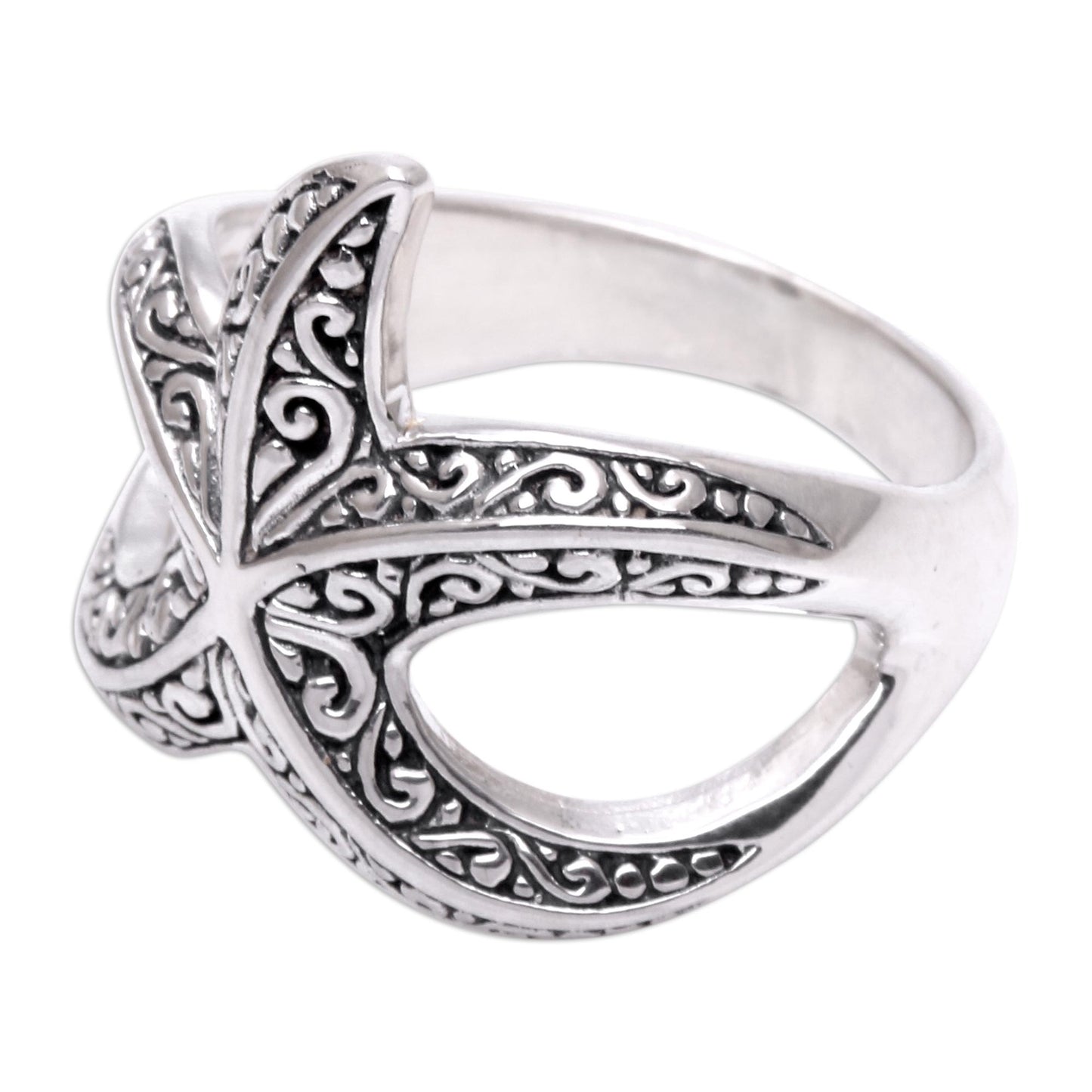 Bali Starfish Sterling Silver Ring