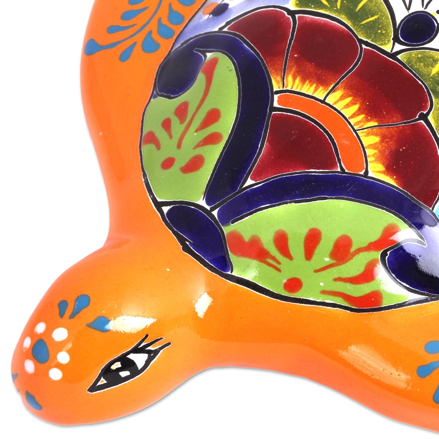 Lively Turtle Lively Turtle Talavera Ceramic Wall Sculpture from Mexico