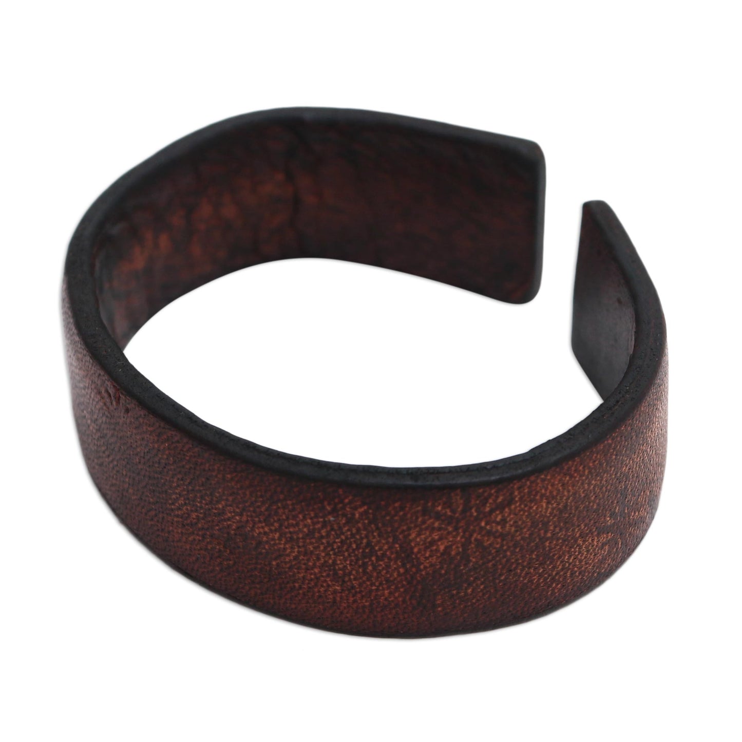 Hidden Stars Handmade Leather Cuff Bracelet with Star Engraving from Bali