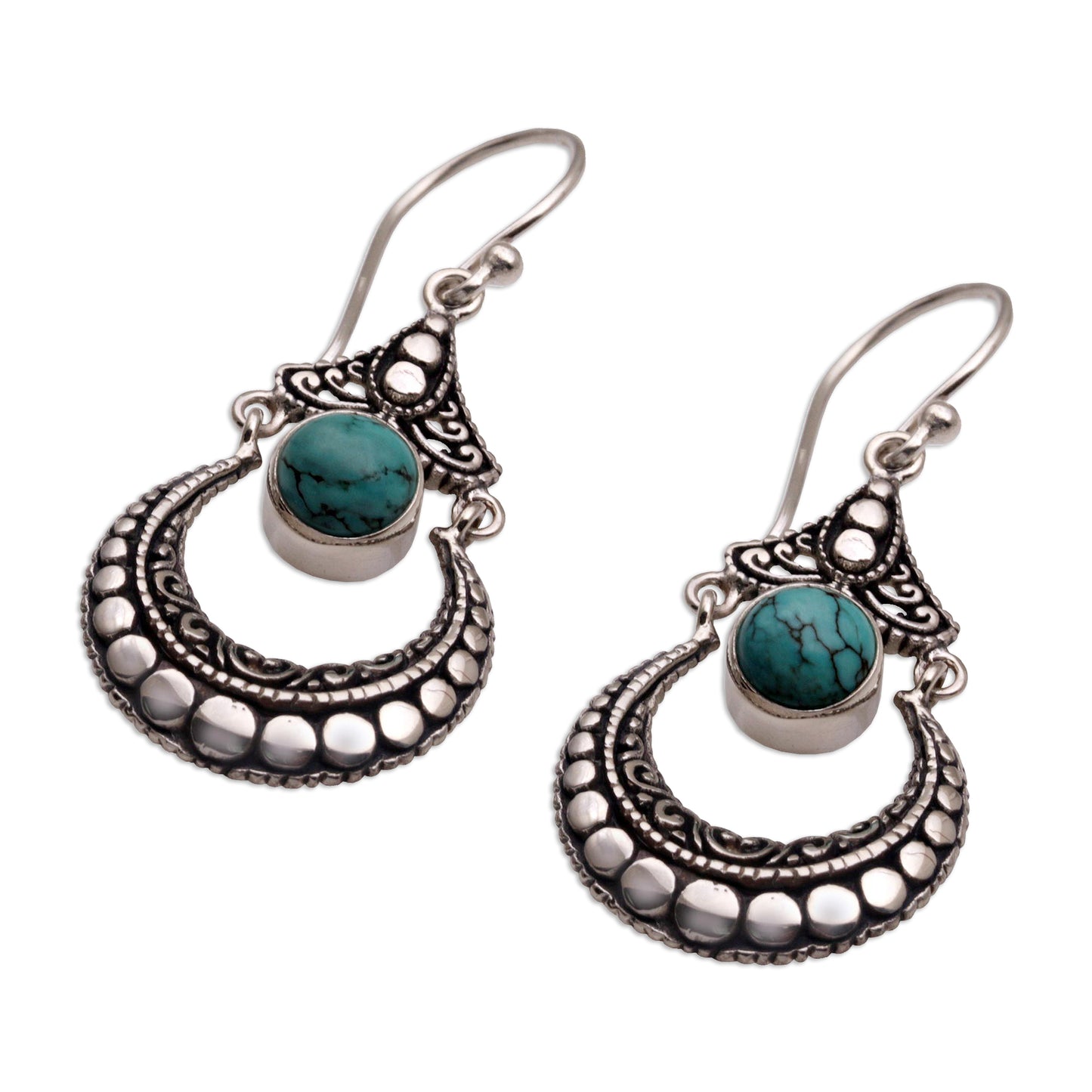 Elegant Crescents Magnesite Earrings