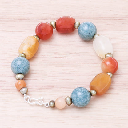 Love and Mercy Multi-Gemstone Beaded Bracelet from Thailand