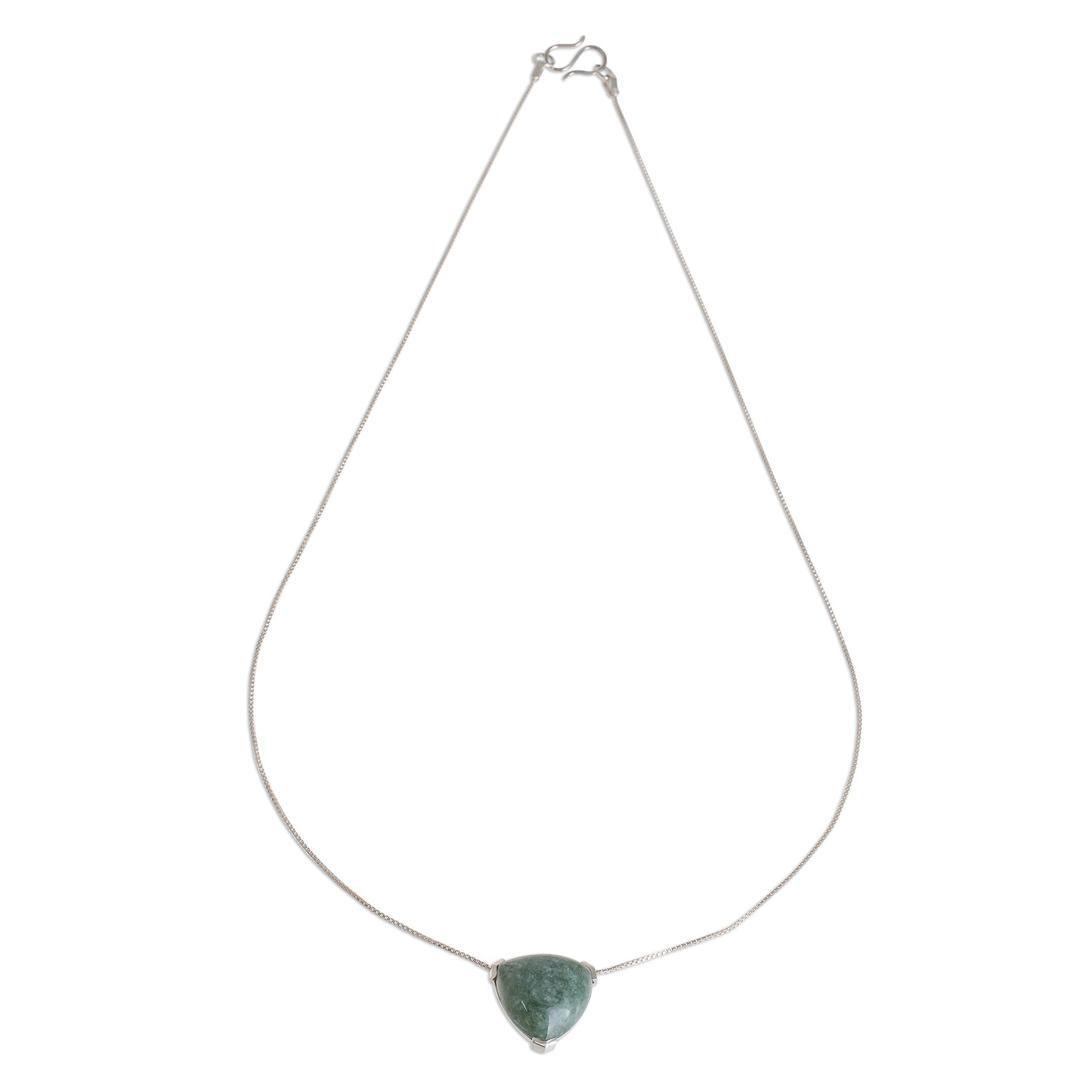 Elegant Balance Triangular Jade Pendant necklace Crafted in Guatemala