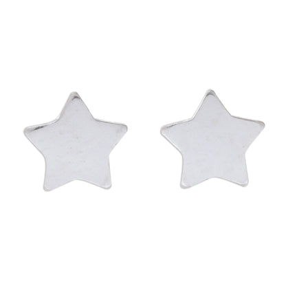 Simple Stars Star-Shaped Sterling Silver Stud Earrings from Thailand