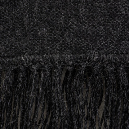 Winter Chic in Graphite Grey Alpaca Blend Scarf