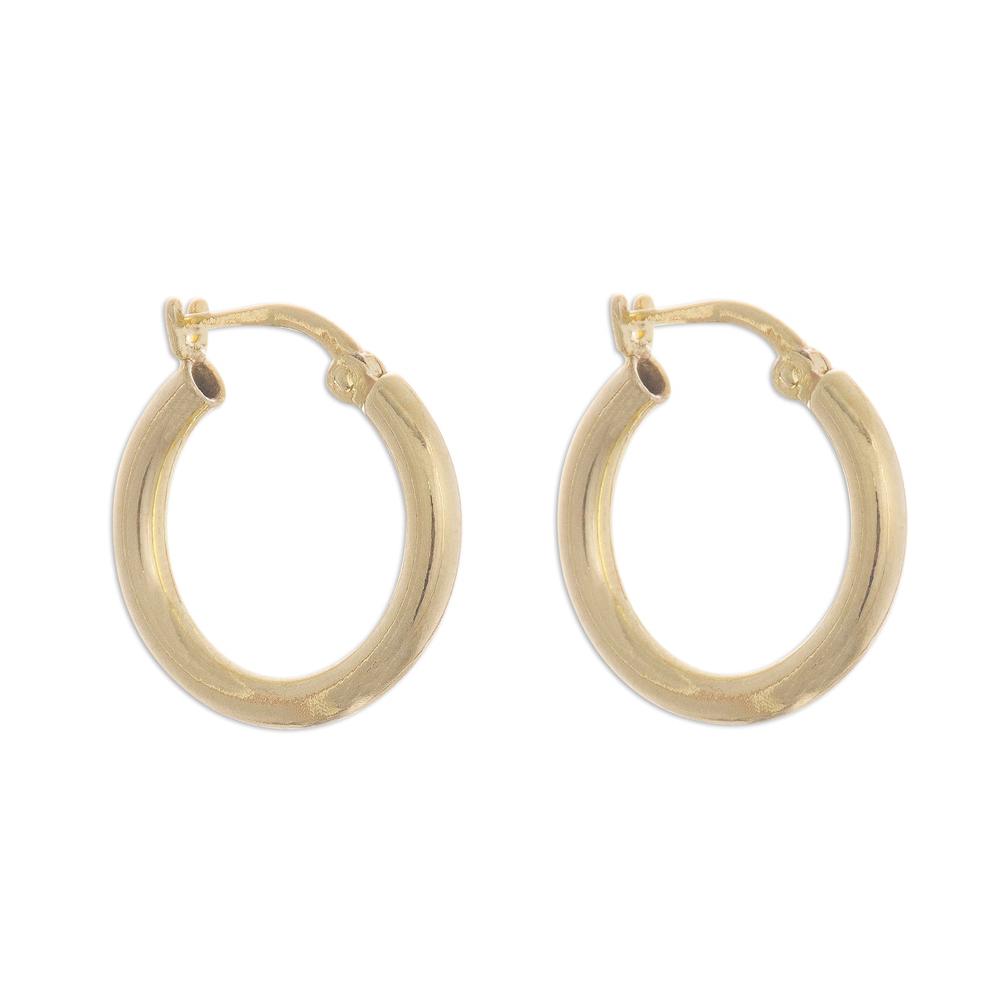 Classic Sheen 18k Gold Plated Sterling Silver Hoop Earrings from Peru