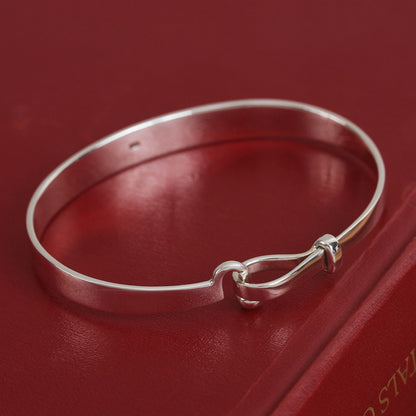 Wonderful Gleam High-Polish Taxco Sterling Silver Bangle Bracelet