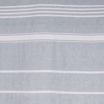 Fresh Relaxation in Celadon Striped Cotton Beach Towel in Celadon from Guatemala