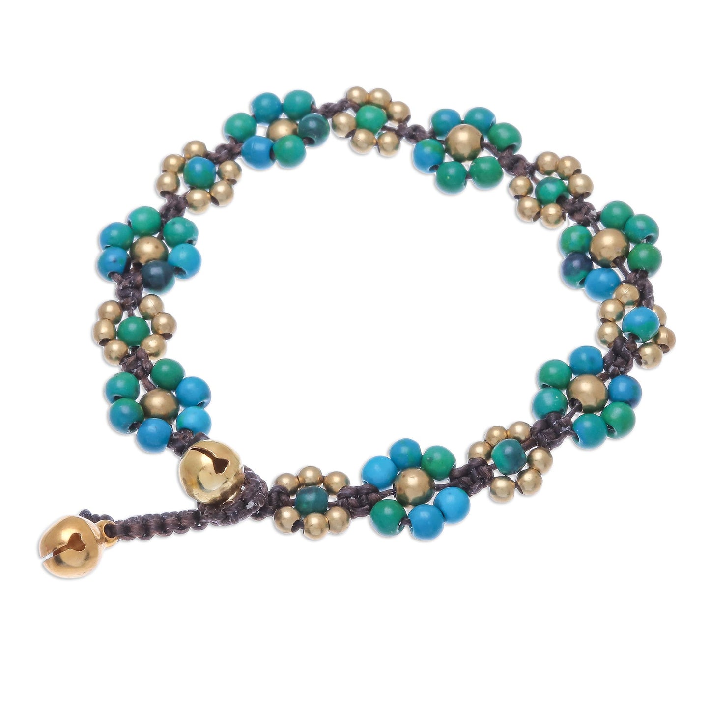 Blooming with Love Serpentine Beaded Macrame Bracelet from Thailand