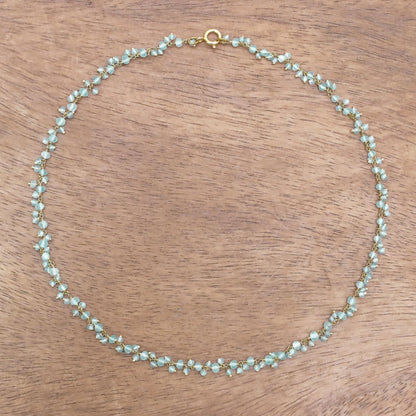 Arctic Dream Gold-Plated Apatite Charm Necklace from Thailand