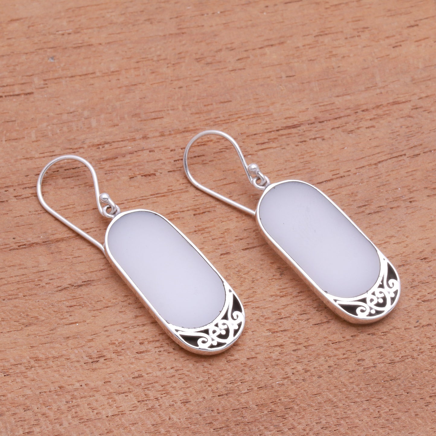 Fantastic Cloud Artisan Crafted Sterling Silver and Resin Dangle Earrings