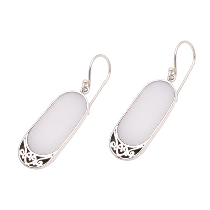 Fantastic Cloud Artisan Crafted Sterling Silver and Resin Dangle Earrings