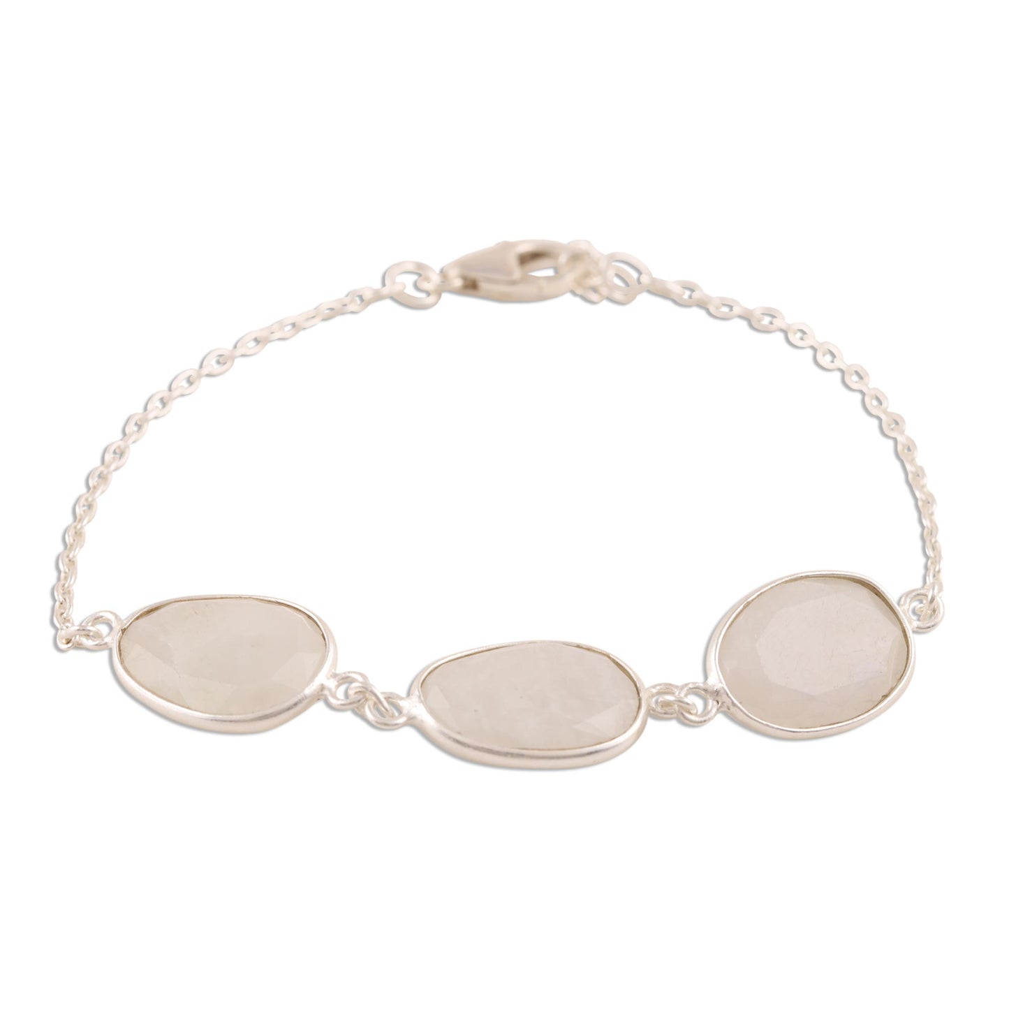 Rainbow Glisten 18-Carat Rainbow Moonstone Pendant Bracelet from India