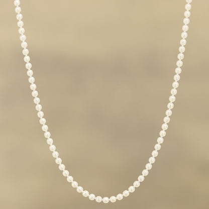 Simple Appeal Sterling Silver Ball Chain Necklace from India