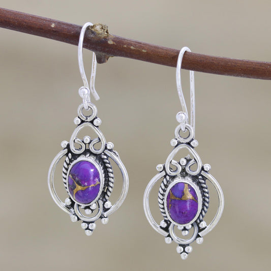 Regal Joy Sterling Silver and Purple Gemstone Earrings