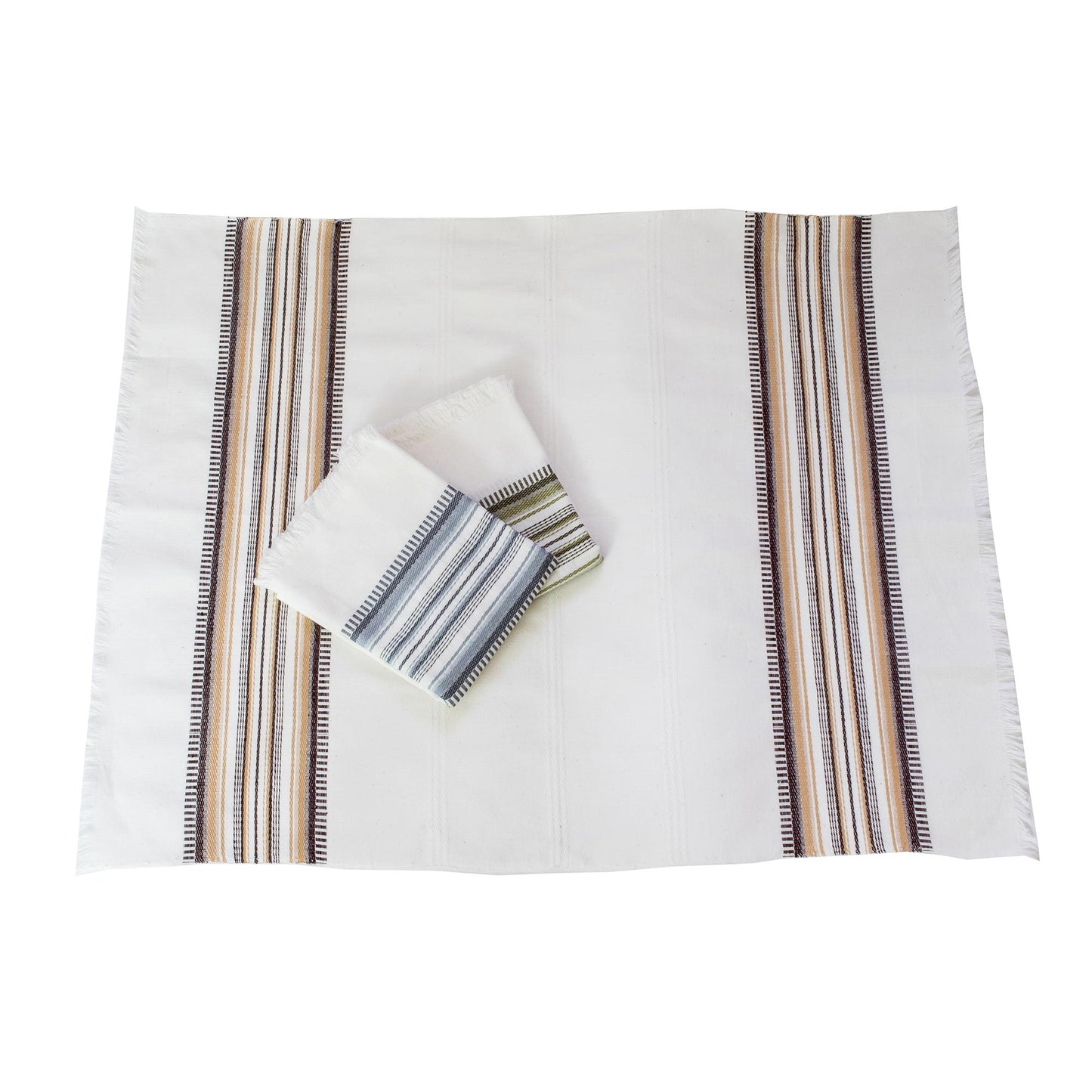 Earth Colors 3 Handwoven Guatemalan Earthtone Cotton Dish Towels