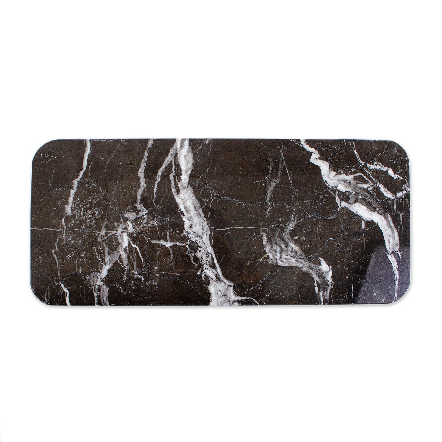 Elegant Veins Black and White Marble Cheese Board from Mexico