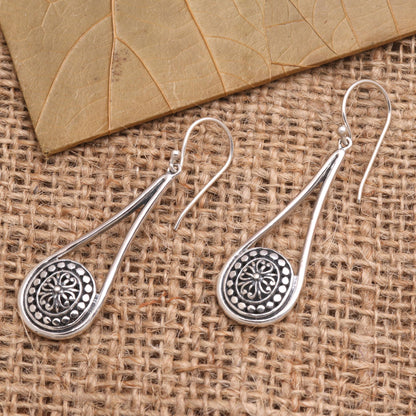 Bali Jawan Balinese Style Sterling Silver Dangle Earrings