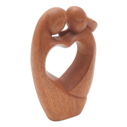 Loving Couple Unique Hand Carved Loving Couple Sculpture