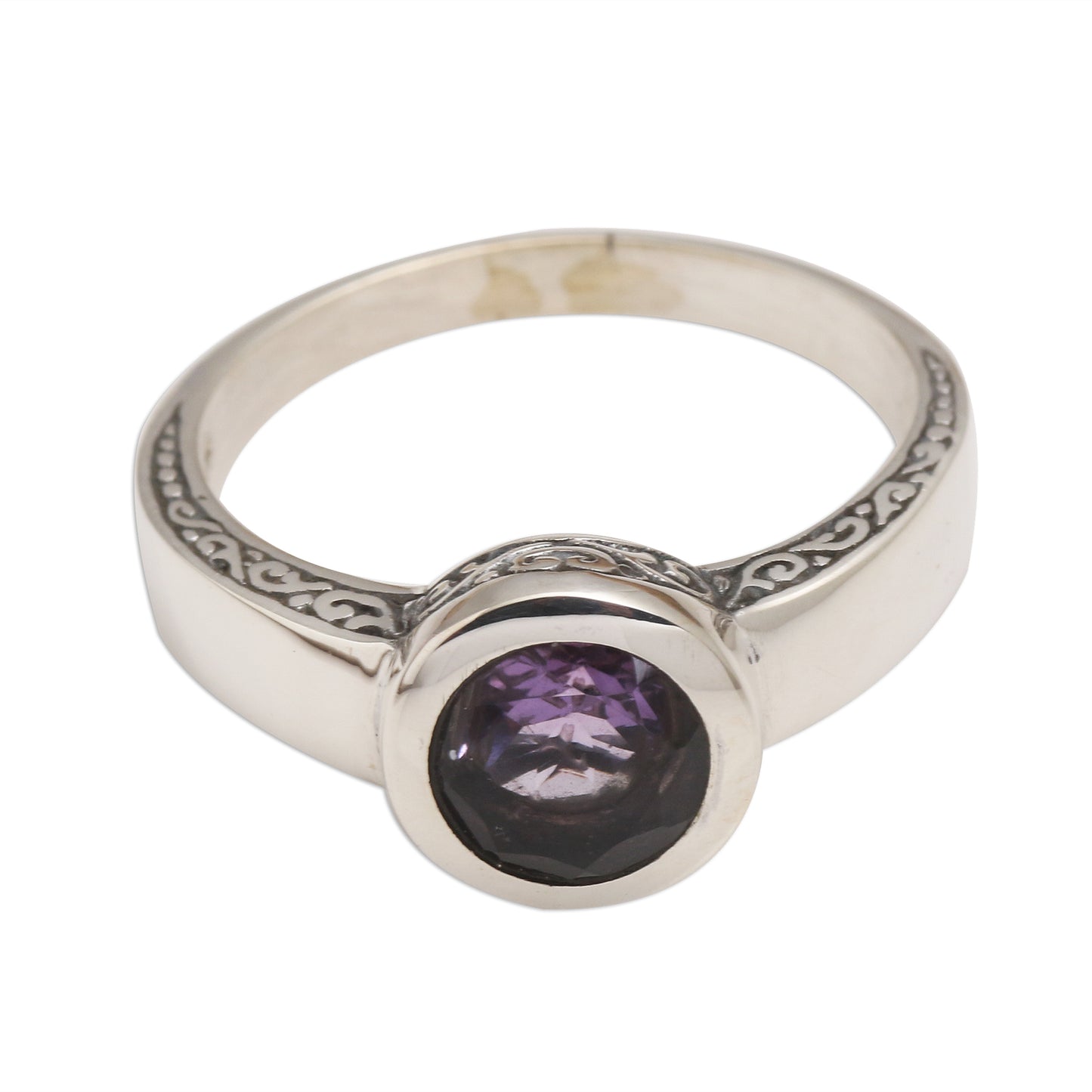 The Life Within Amethyst Solitaire Sterling Silver Ring