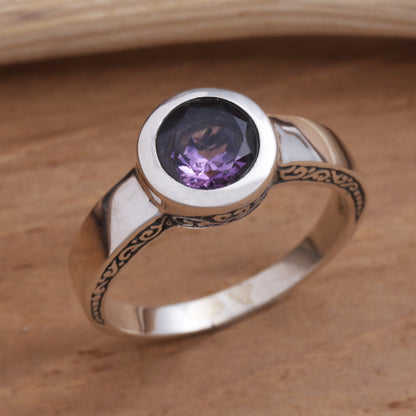 The Life Within Amethyst Solitaire Sterling Silver Ring