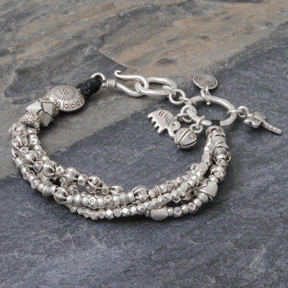 Karen Celebration Karen Hill Tribe 950 Silver Beaded Bracelet