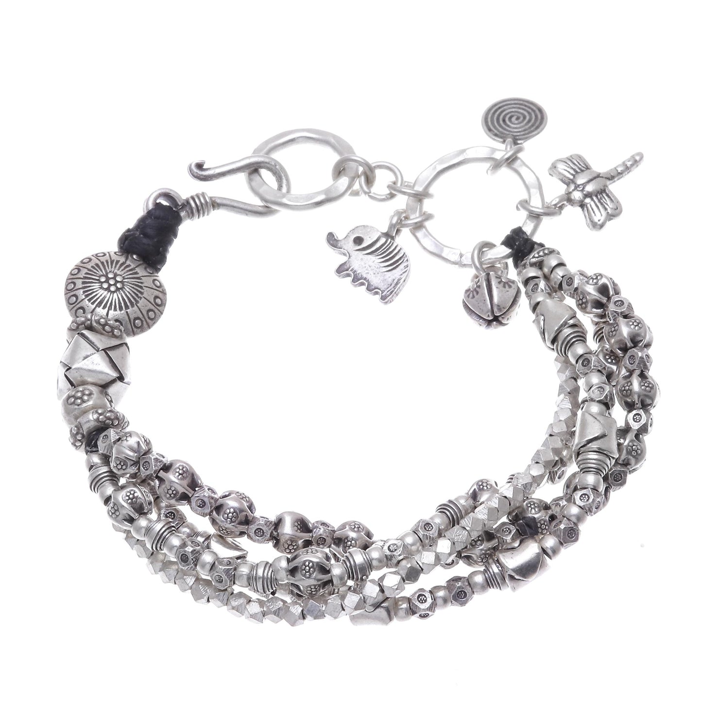 Karen Celebration Karen Hill Tribe 950 Silver Beaded Bracelet