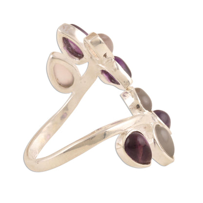 Leafy Glory Gemstone Cocktail Ring in Sterling Silver