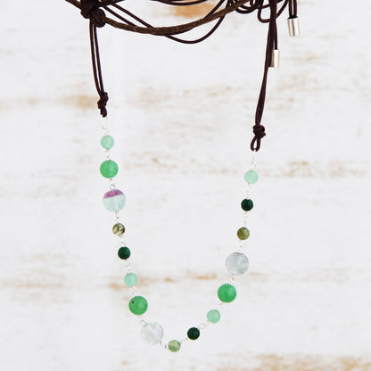 Balance and Clarity Multi-Gemstone Pendant Necklace from Brazil